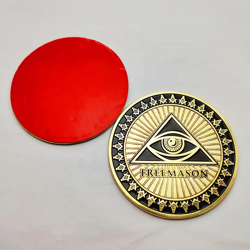 Custom Logo Metal crafts Masonic car badge waterproof metal letters high quality emblem