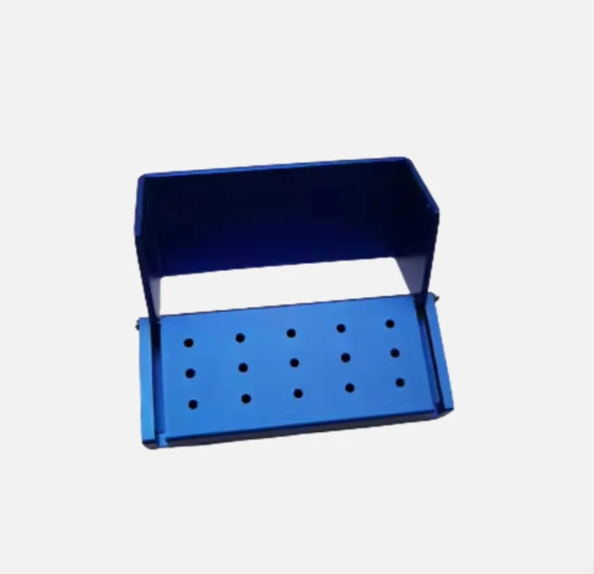 15 holes Dental endo Bur Holder stand block Metal box For FG OEM Aluminum Autoclavable