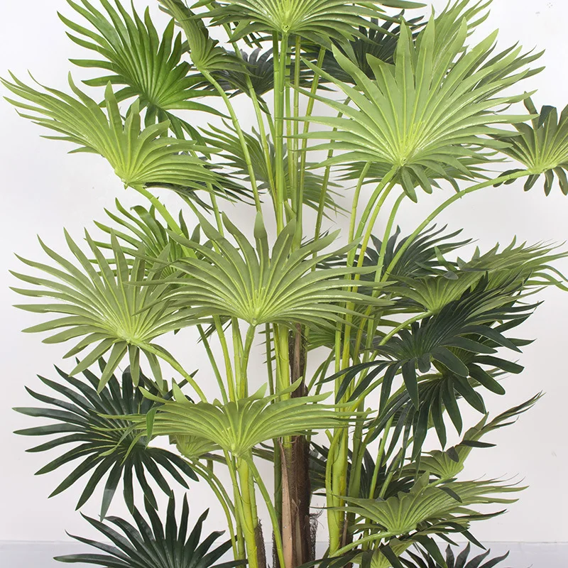 Wholesale New Design Bonsai Faux Palm Tree Large Outdoor and Indoor Decorative Plants Mini Fan Shape Artificial Palm Tree