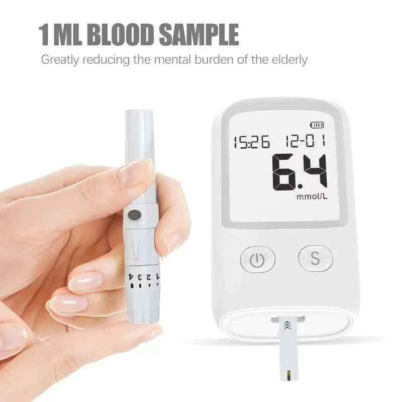 BRAV One Touch Diabetic Test Machine High Accuracy Blood Sugar Meter Active 25 Test Strips Diabetic Test Strips
