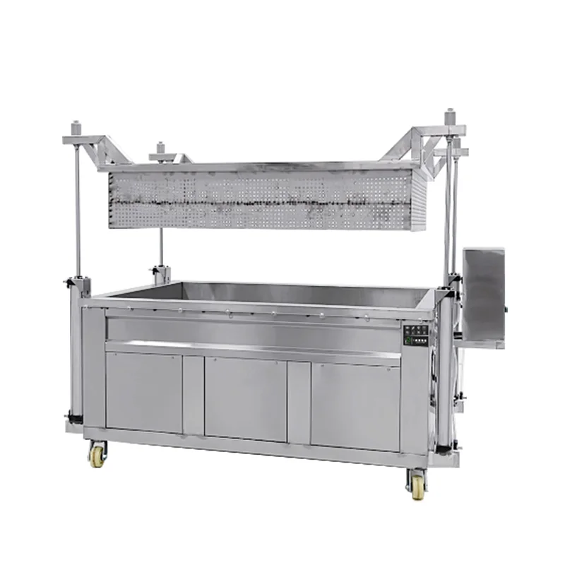 YZJ-F1200 Automatic Lifting Square Basket Industrial Frying Machine For Meat, Pork, Chicken