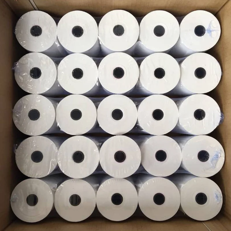 A Grade Quality Thermal  Paper Jumbo Roll  Customized Size 400mm 565mm 800mm  With Customized 55gsm 65gsm 70gsm 80gsm