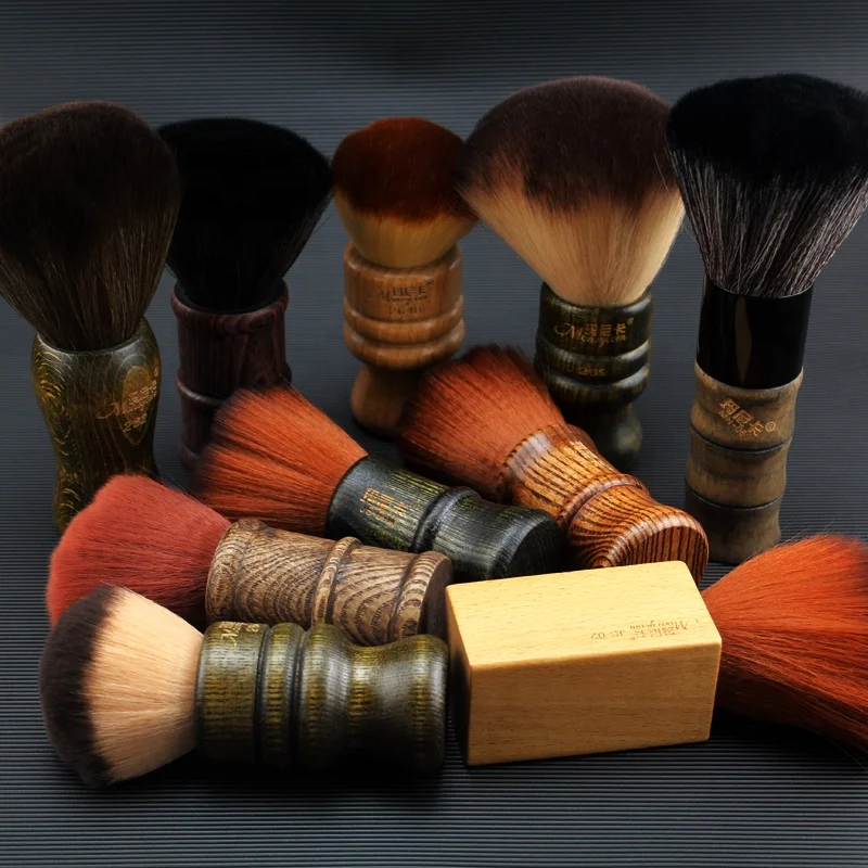 Barber and Salon Brush to Remove Loose Hair from Neckline and Ears After Haircut, Professional and Home Use Neck Duster