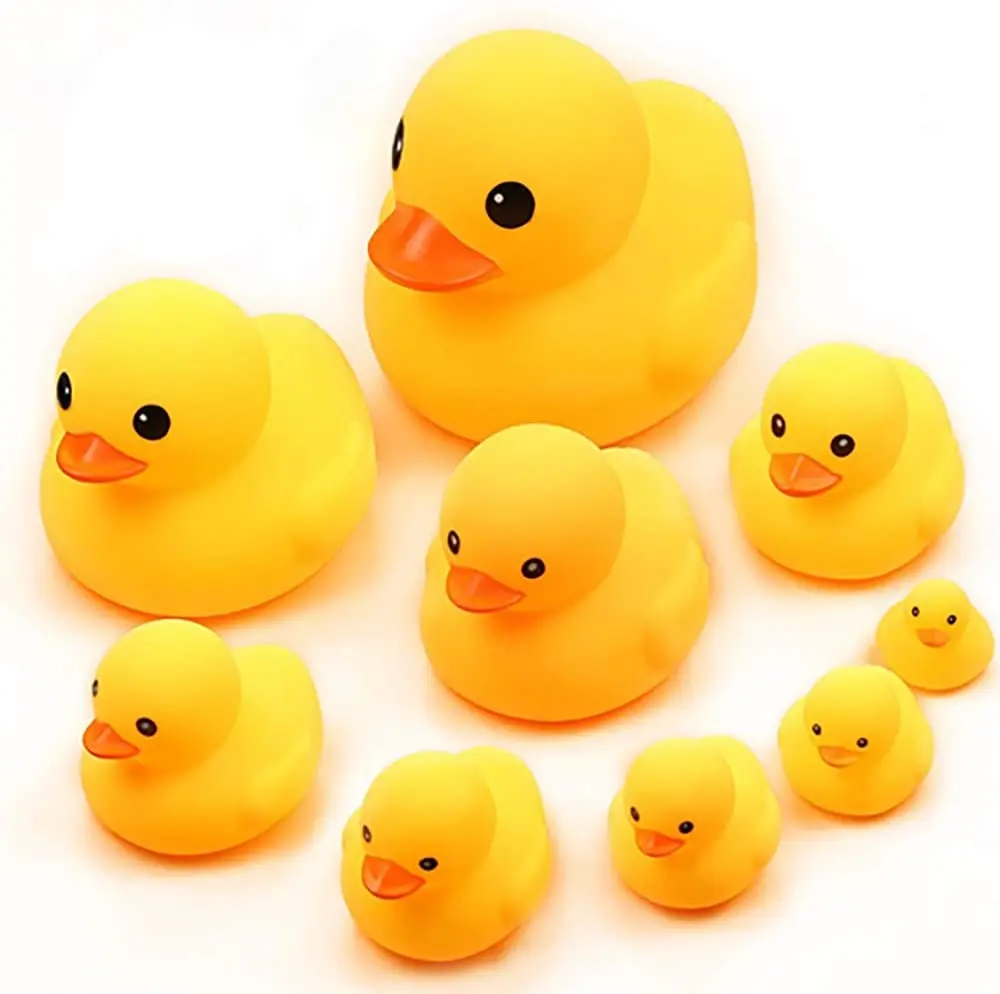Educational Gift Baby Bath Sound Duck Toy Children Infant Squeaky Shower Duckling Swimming Pool Mini Rubber Duck Toys