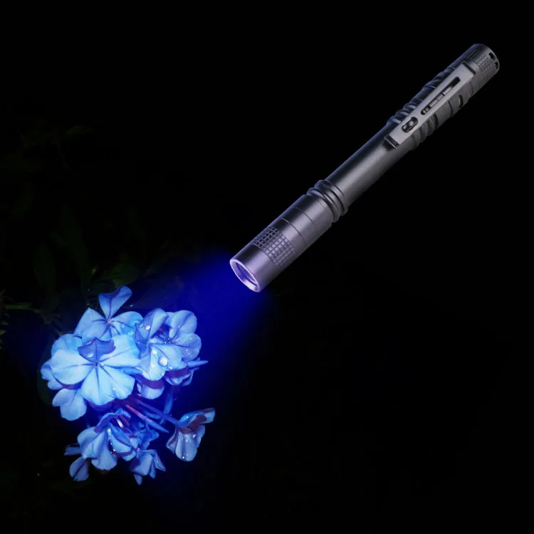 Portable Aluminum Alloy Mini Ultra Violet Penlight Torch Black Light 395NM Led UV Pen Flashlight