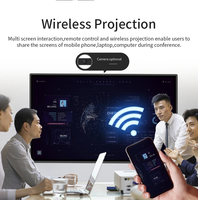 Interactive panel 110 inch for meeting 4K display 20 points touch screen smart interactive board IFPD flat panel