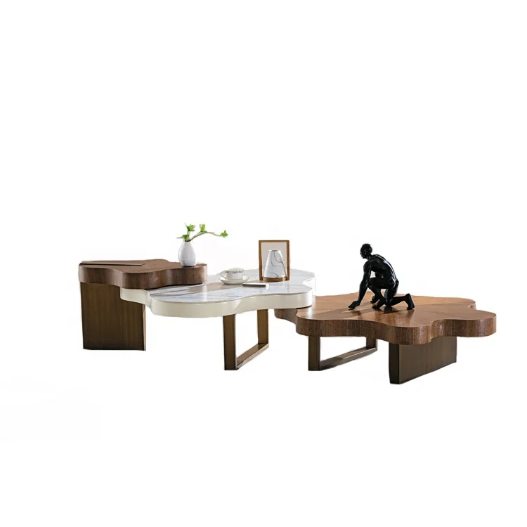 Wholesale High Quality Sofa Set Furniture Living Room Modern Solid Wood Coffee Table Apartment Mini Wooden Table