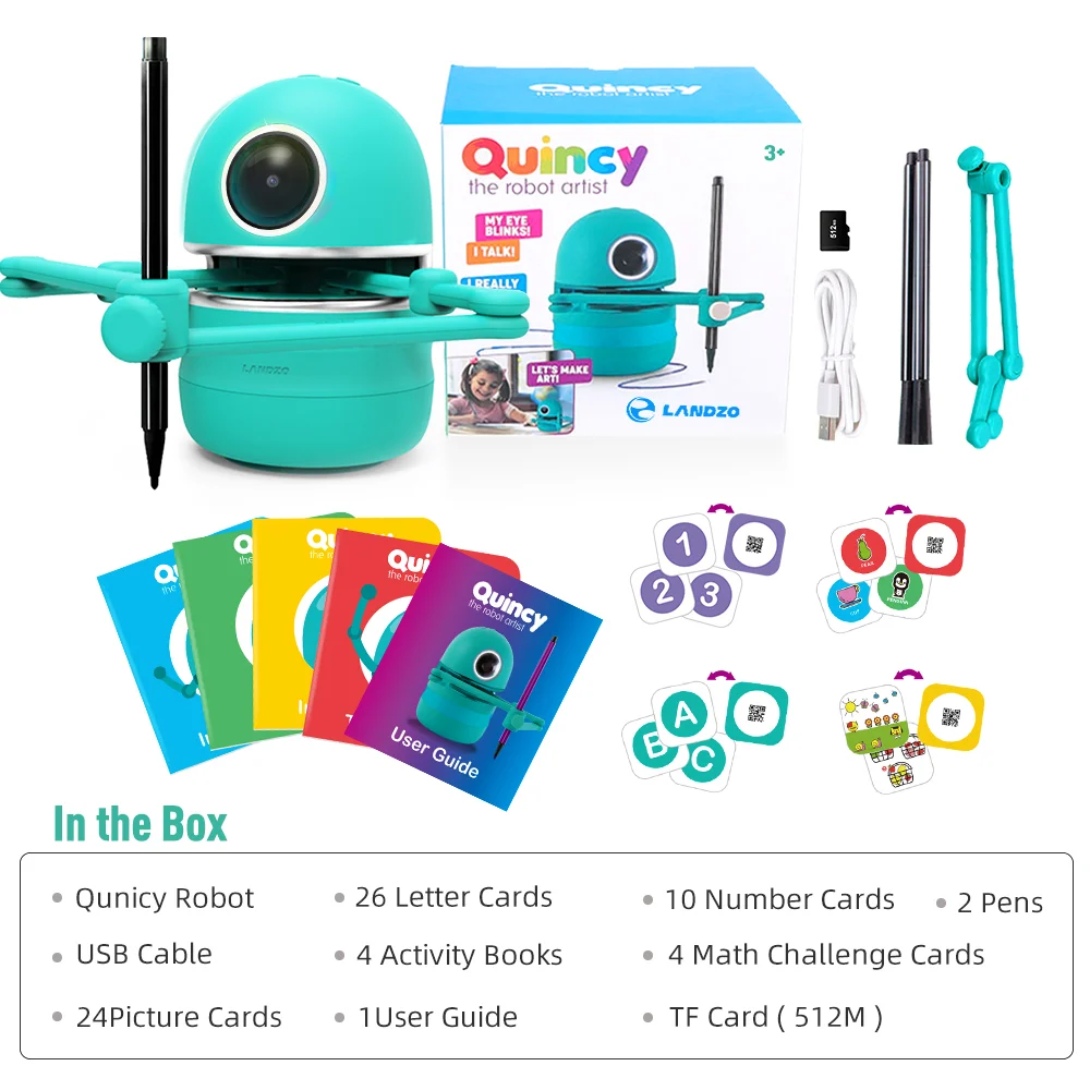 2021 Educational toys learning robot Quincy robot education Drawing robot for kids