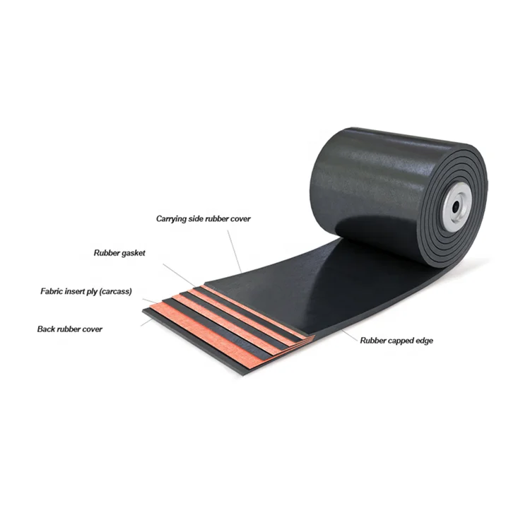 12mm Thickness Heavy Duty EP / NN Rubber Resistant Oil Conveyor Belt