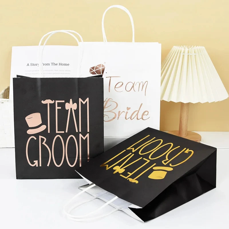 KM recyclable biodegradable disposable handmade paper bags for grocery snack gift crafts packaging promotion clothing socks