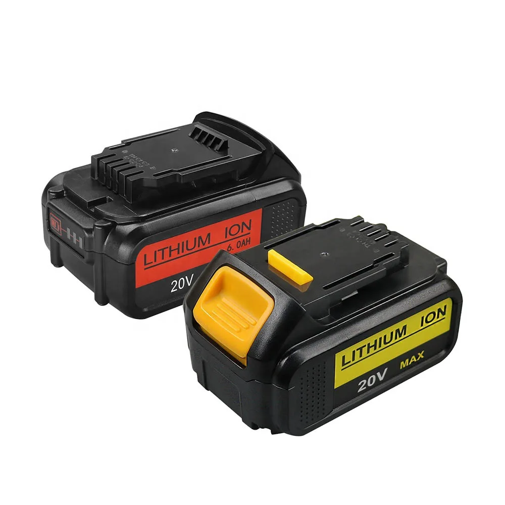20V 5.0Ah 6.0Ah li-ion rechargeable power tool battery packs compatible for Dewalt DCB201 DCB204  DCB200  Dewalt Battery Case