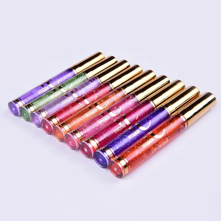 New arrival long lasting matte lip gloss makeup top selling private label colored clear glitter shiny  lip gloss