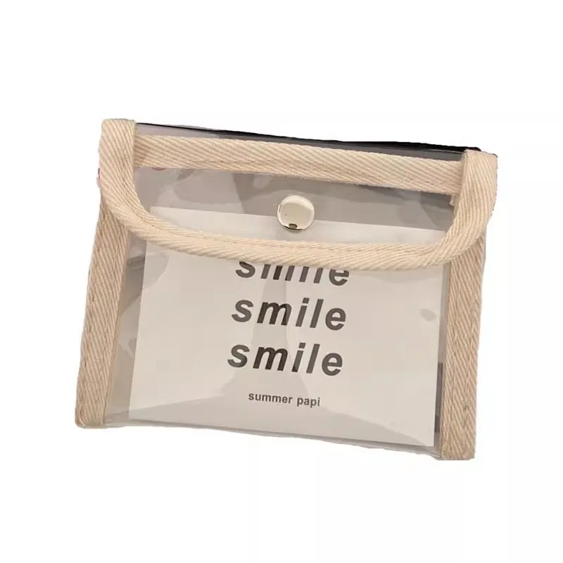 custom logo small transparent pvc bag pvc gift bag pvc jelly bags with button