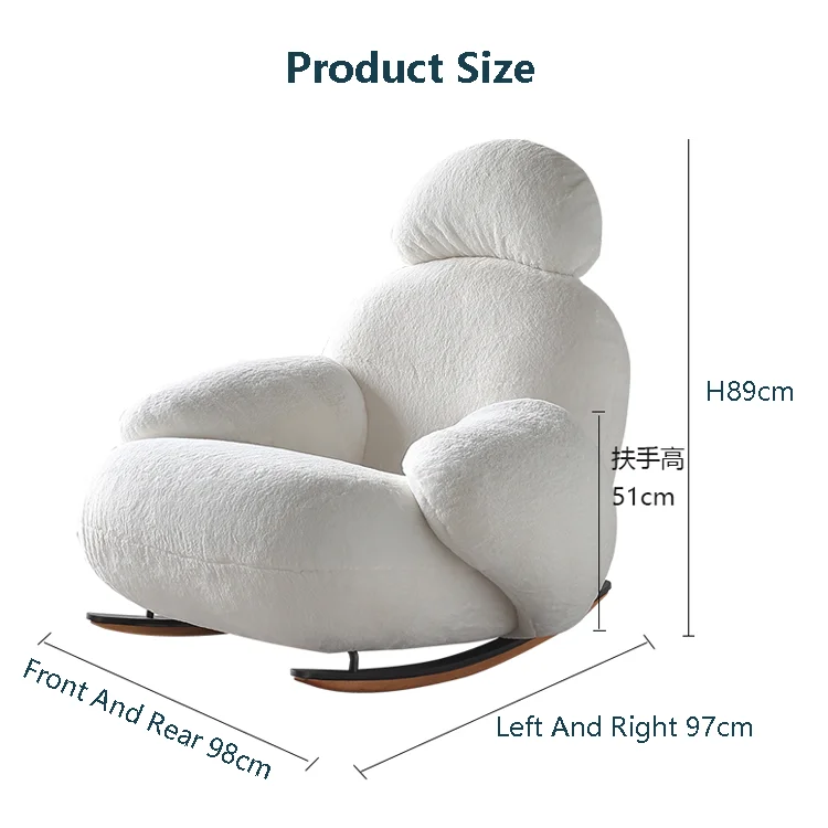 In stock nordic solid wood lounge office chair leisure for livingroom living room