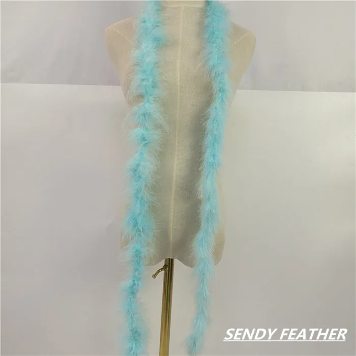 hot sale blue marabou boa turkey feather boa for carnival costumes