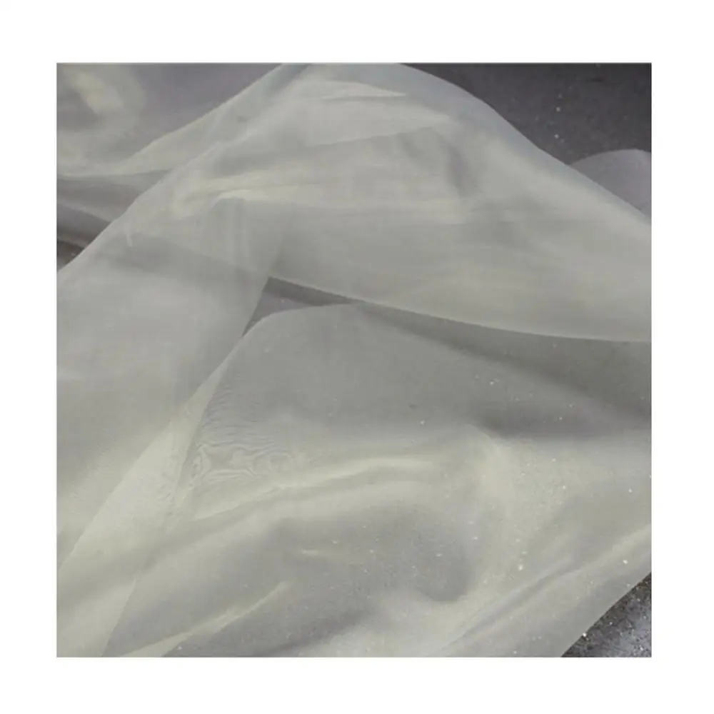 Best price fancy design cream-colored girl dress organza tulle fabric