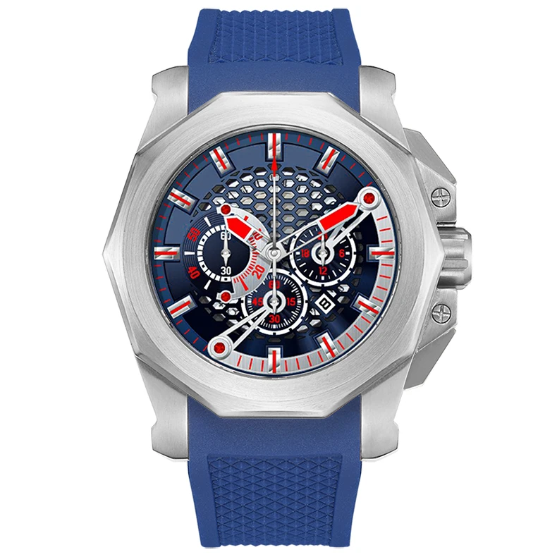 Hot Selling 10ATM Sport Mens Metal Watch Japan Movt Watch with Customer Logo Watches Chrono Oem