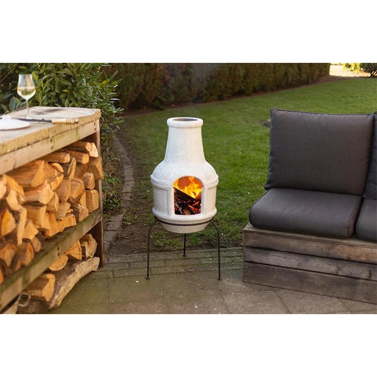 Cost-effective cement round fire bowl big deep outdoor wood burning fire pit