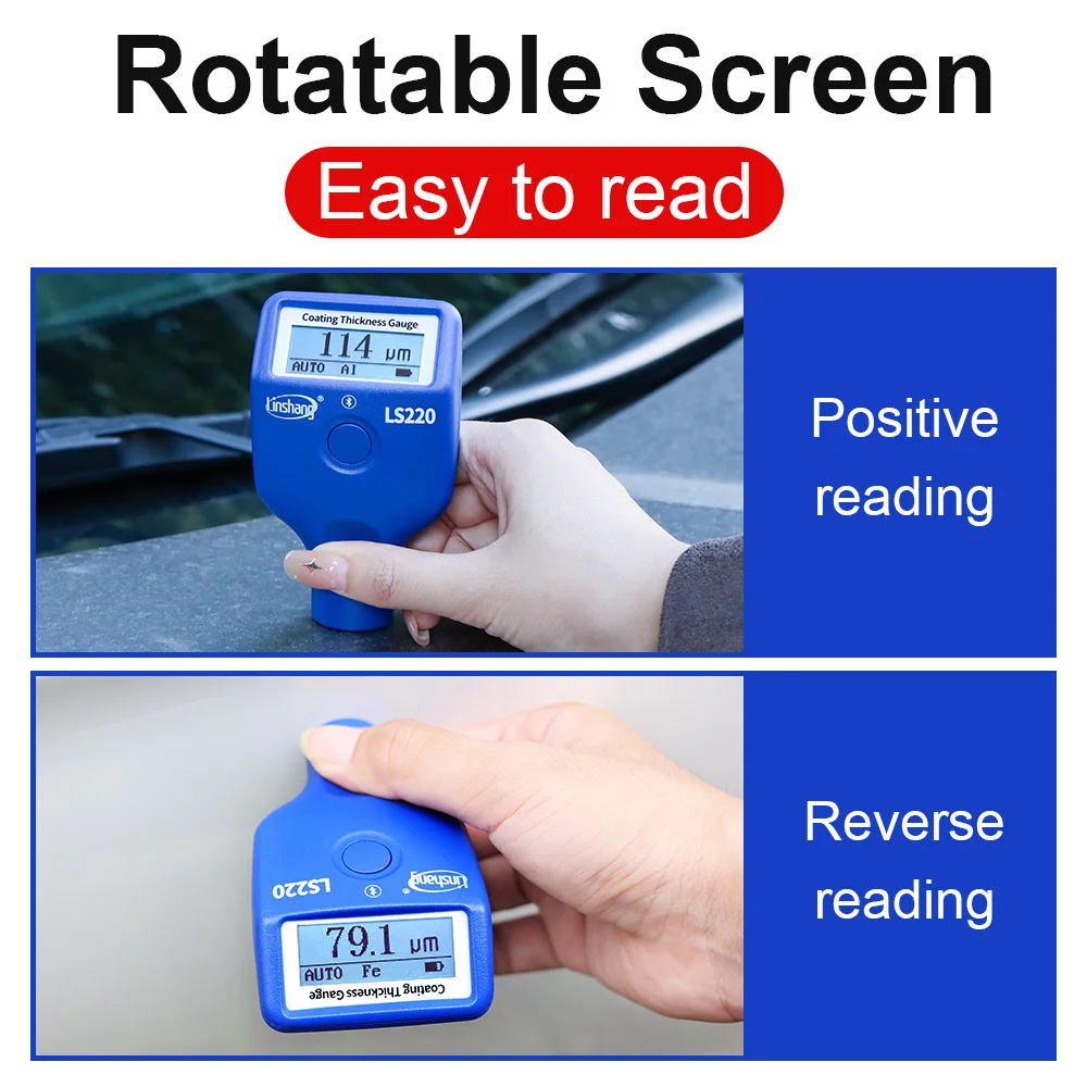 LS220 0-3500um ruby tip probe High precision Coating Thickness Gauge Plastic Gauges Thickness Gauge Paint Thickness Tester