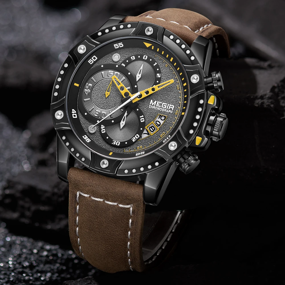 Оптовая хронограф OEM пользовательские часы мужские спортивные кварцевые