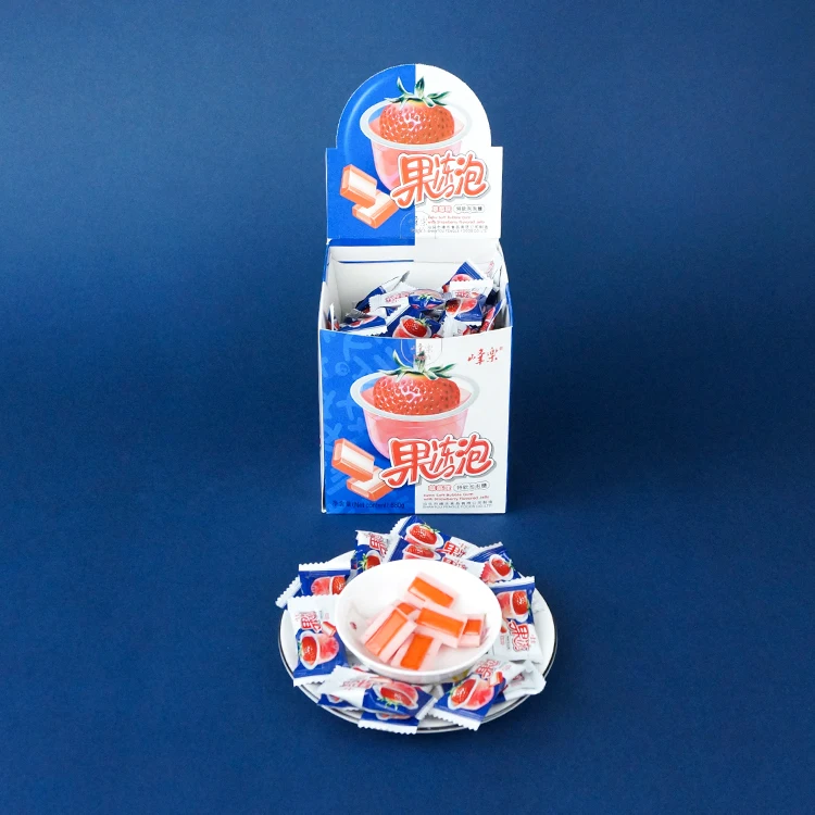 Жевательная резинка с ароматом клубники, жевательная резинка в большой упаковке