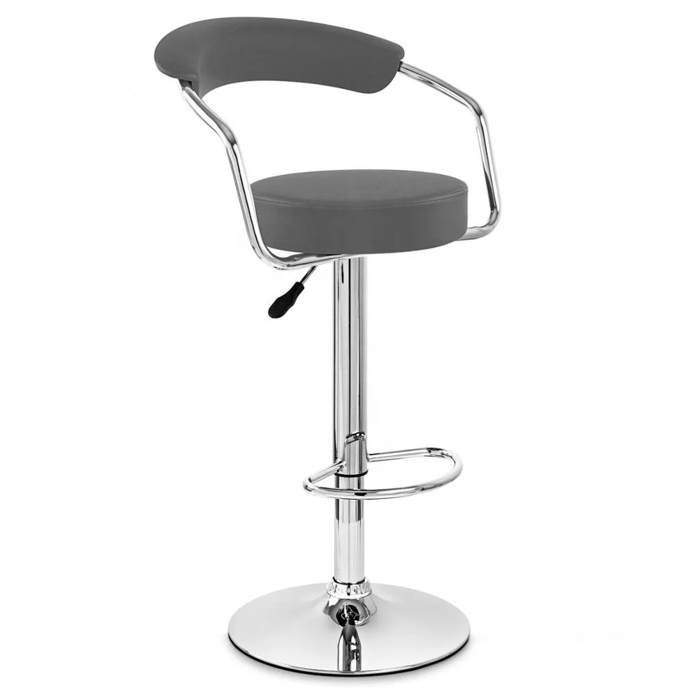 
Wholesale cheap commercial retro bistro coffee furniture metal adjustable armrest bar chair stool 