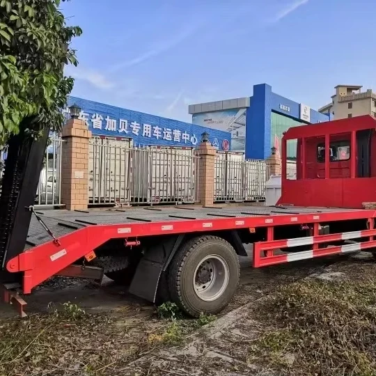 Высококачественный бортовой транспортировочный грузовик Dongfeng 10 тонн для буксировки экскаваторов и строительной техники