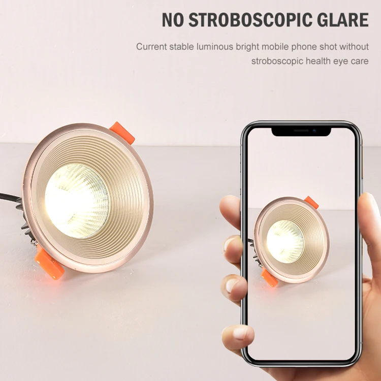 Modern Recessed indoor ceiling recessed gold white black thin 7w LED spot light