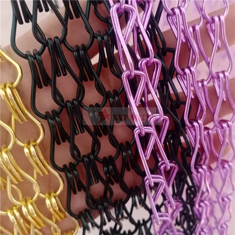 Aluminum Chain Link Curtains Used For Decorative Chain Fly Screen