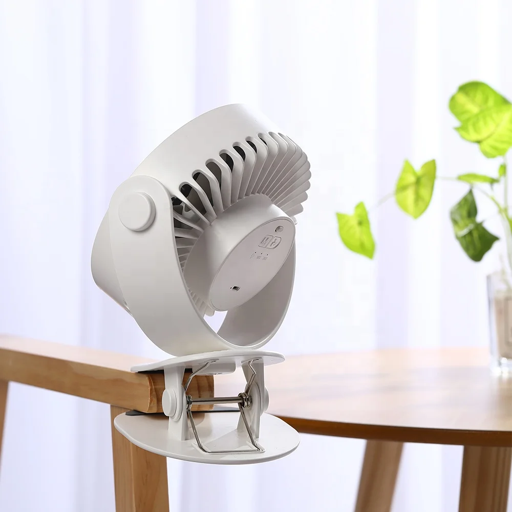 2019 Hot Portable Cool Desk Clip Fan 360 Degree Rotating USB rechargeable table fan