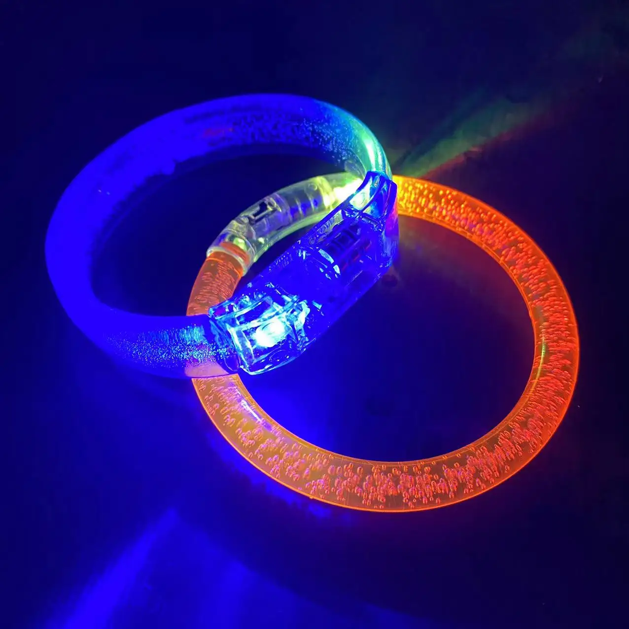 LED Glow Bracelets Light Up Wristbands Flashing Wrist Bands Sports Glow in The Christmas Dark Party for Festivals parties