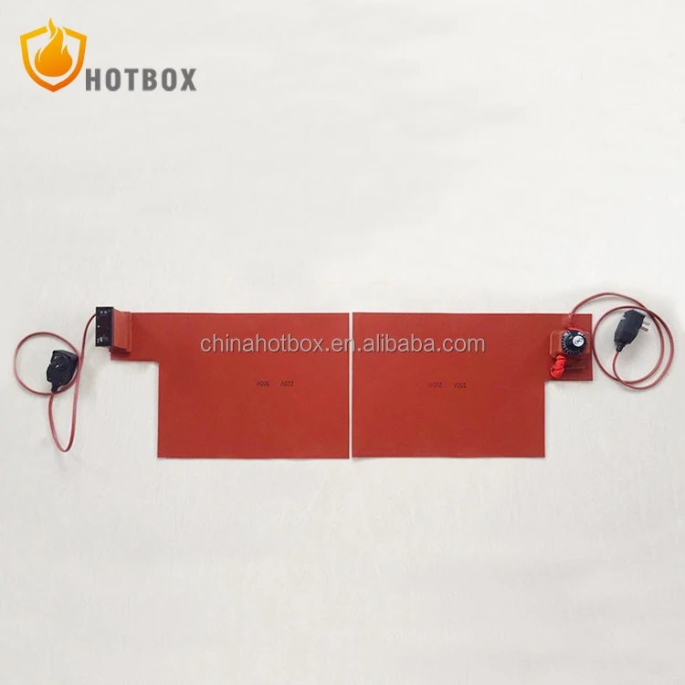 Adjustable temperature silicone blanket heater for cabinet freeze-proofting heating pad with temperature controller