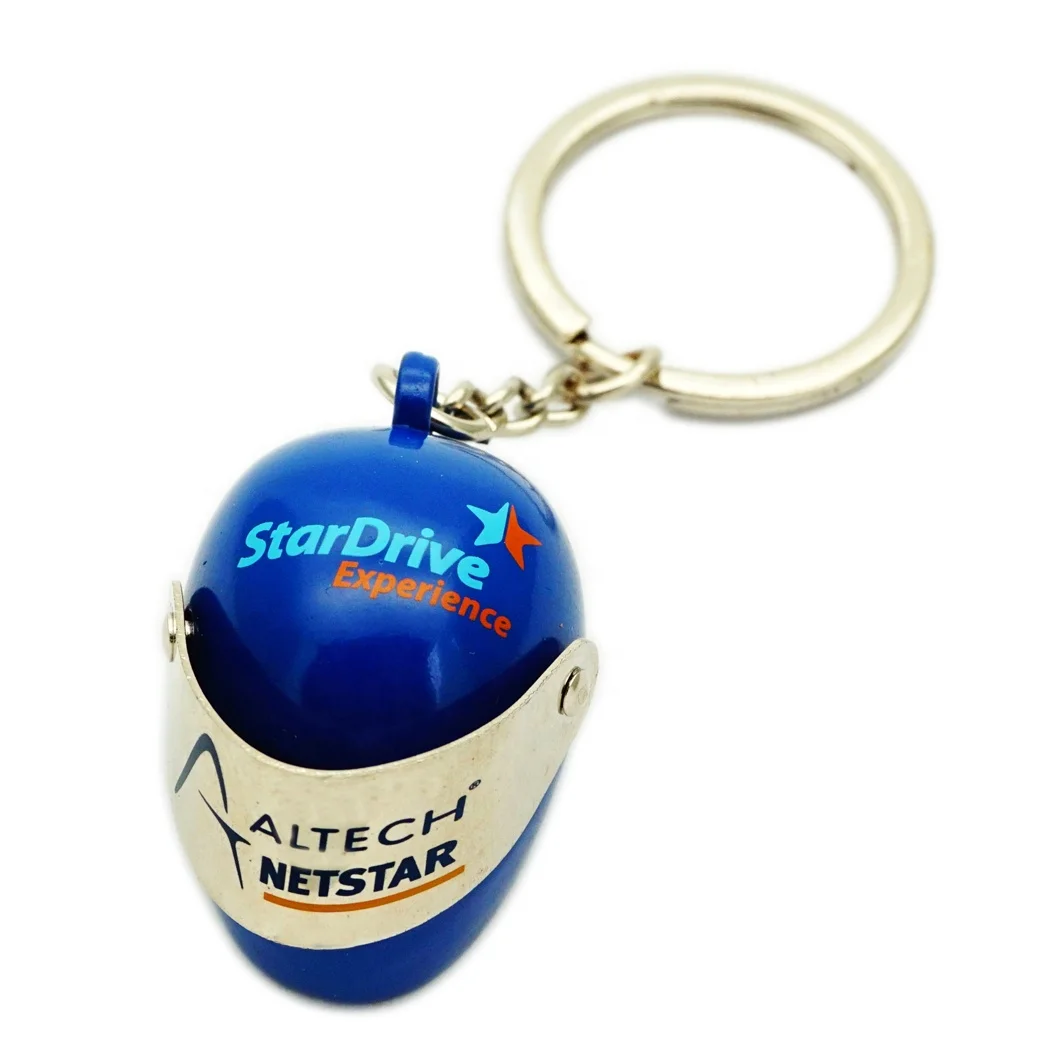 bulk keychains supplies Souvenir Metal Alloy keychain charms custom designer unique metal 3d helmet shaped keychain