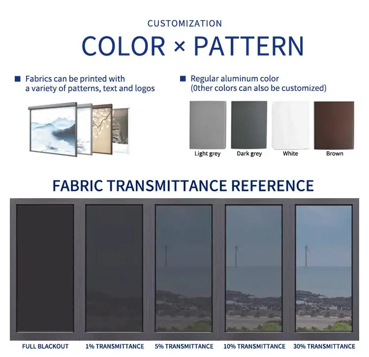 Garden Waterproof Privacy Outdoor Windproof Sun Shades Fabric Zipper Screen Vertical Curtain Remote Control Shade