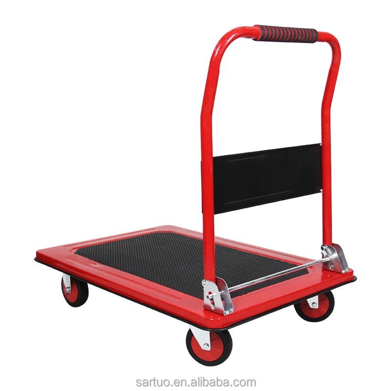 popular airport Folding Handle Platform Duty Trolley
