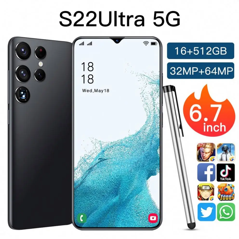 Redmi Note 11 Pro Unlocked Mobile Phones Mobiles S22+ Ultra New 100% Original 5g TFT 65W 6.7 Smart Phone Smartphone 5g OEM 120hz