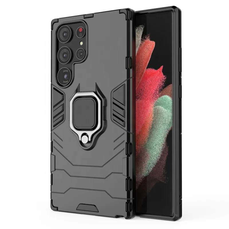 Panther Ultra Slim Armor Case for Samsung Galaxy S23 Ultra S23 Plus Anti Shock Ring Stand Phone Cases for Samsung S22 S21 FE S20