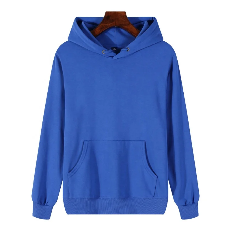 High quality solid oem custom 100% cotton terry hooded sweater men hoodies