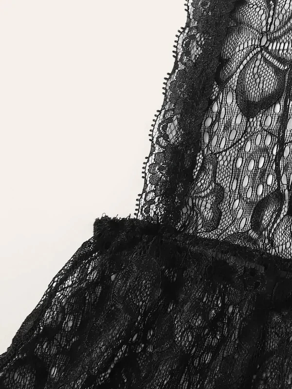 Joyhub wholesale fashion sexy hot young girl European and American underwear plain v shape lace hollow out flowers lingerie