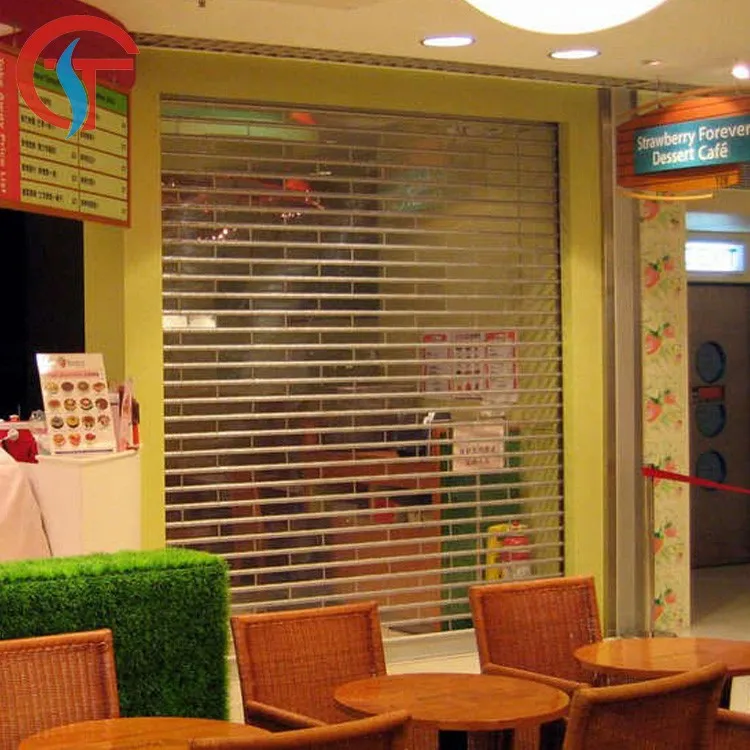 Clear look electric polycarbonate transparent roller shutter/door/gate