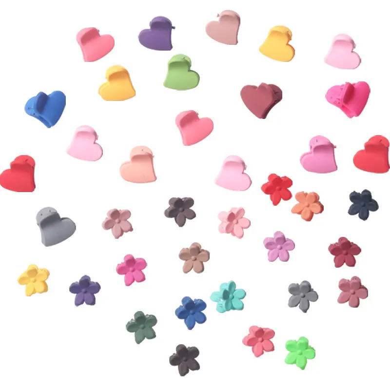 Acrylic Mini Cute Girl Candy Color Baby Children Flower Hair Claw Clips