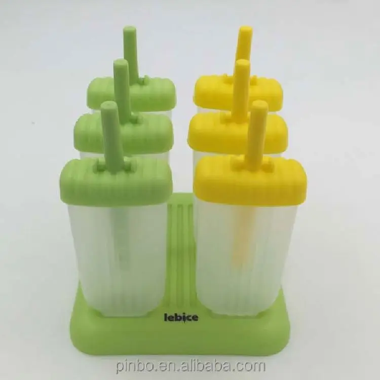 Top Seller Reusable Ice Lolly Moulds Plastic Popsicle Mold With Funnel And Brush