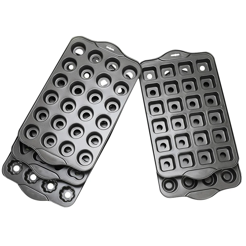 24 nonstick convex heart shape square cake mold baking tray loaf pan for oven removeable bottom stainless steel muffin pan