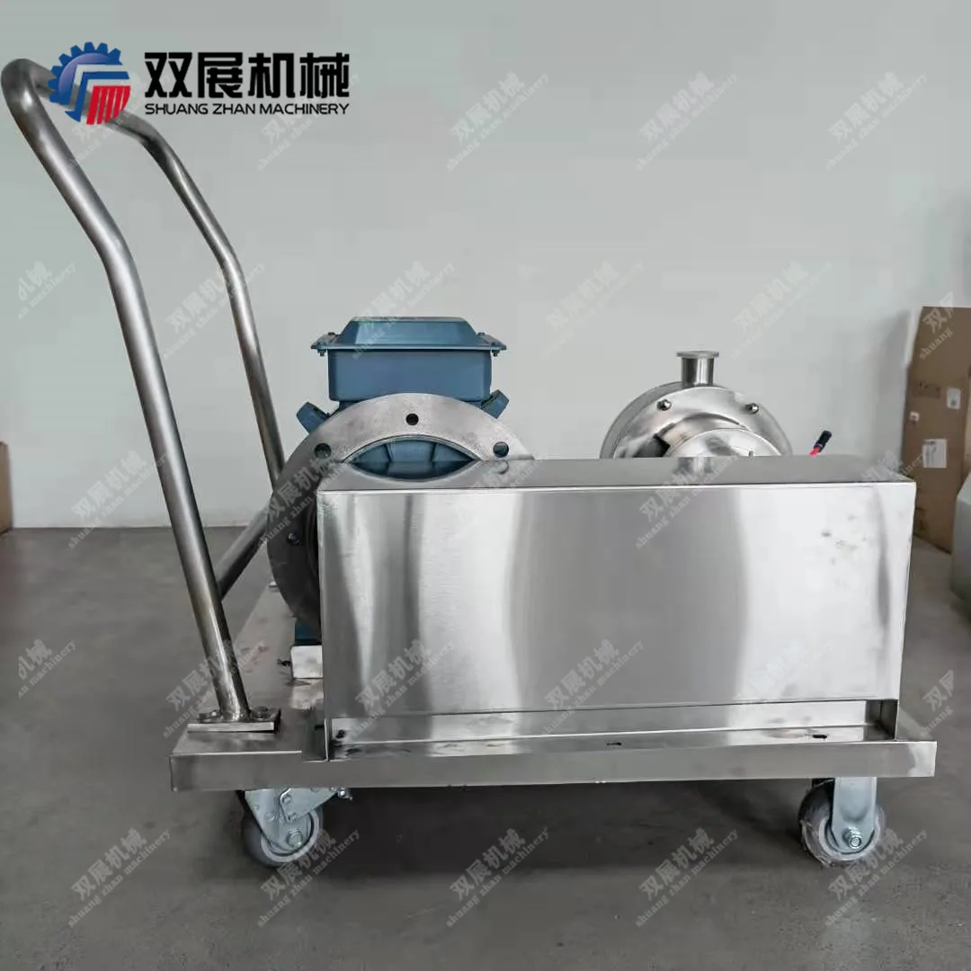 Stainless Steel Food Grade Inline Mixer Emulsifier Three Stage Homogenizing Pump with Trailer ABB motor