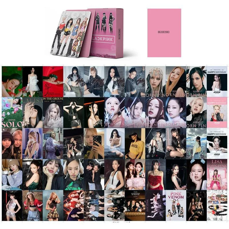 MARKIF Black Pink Merch 55 Pcs Black Pink Lomo Card New Album Black Pink Photocard Kpop Merchandise