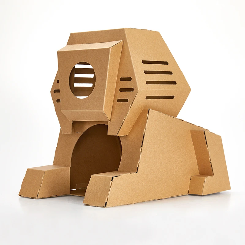 Indoor Pet House Cat Scratchboard Cardboard House Wholesale Cardboard Cat House