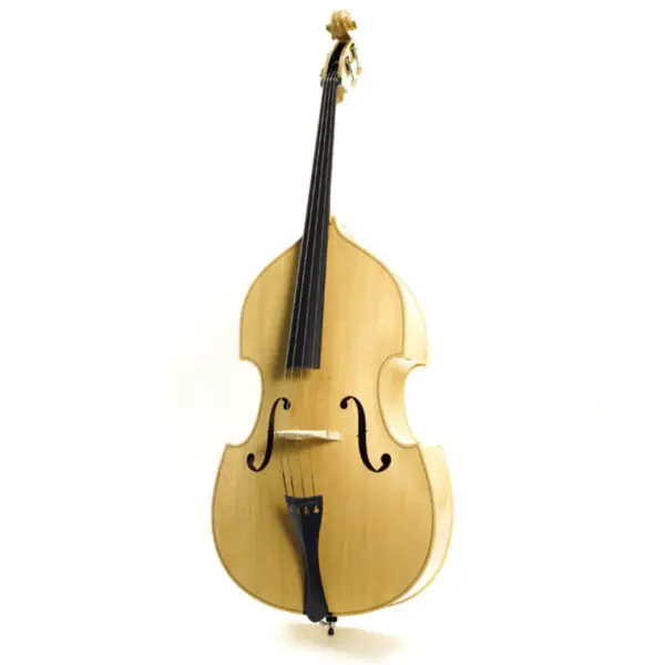 Laminated Spruce Front Double Bass 4/4 Size Brass Machine Heads With Adjustable Bridge Padded Rayon Cover