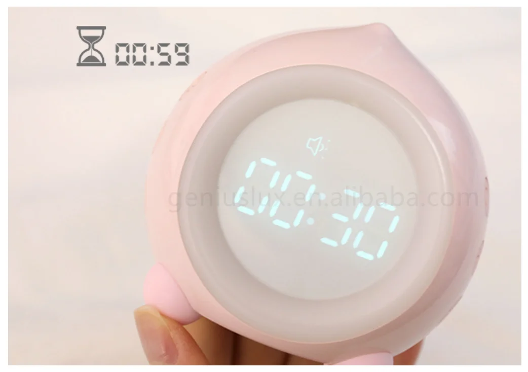 
Smart Wake Up Light Alarm Clock Sunrise Alarm Clock Bedside Night Light LED Clock Supports APP Control 
