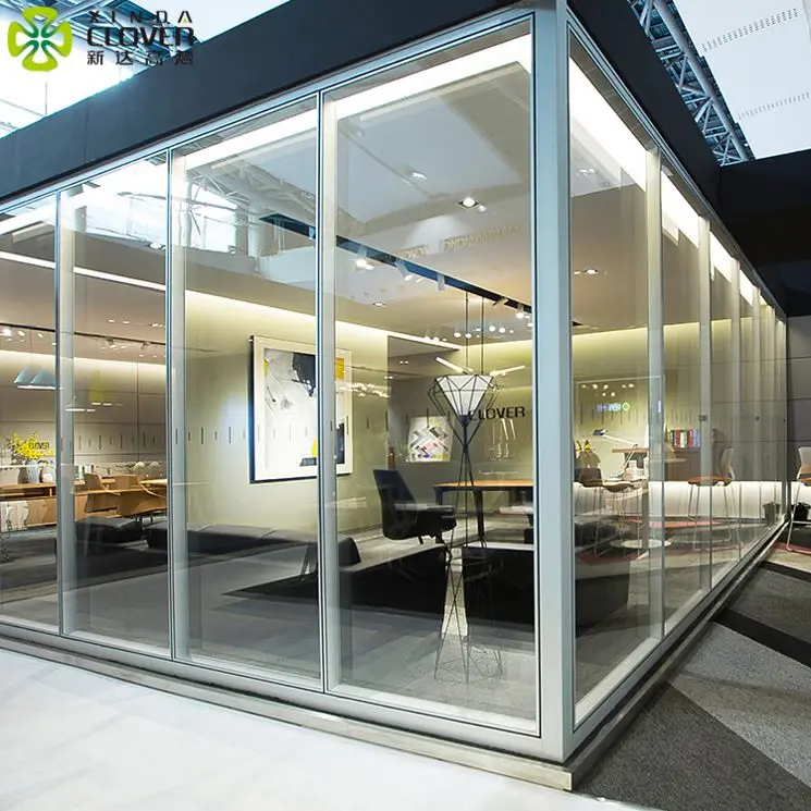 Factory Price Designer Demoutable Clear Cheap Aluminum Aluminium Office Glass Wall Partition Glass Partition Wall