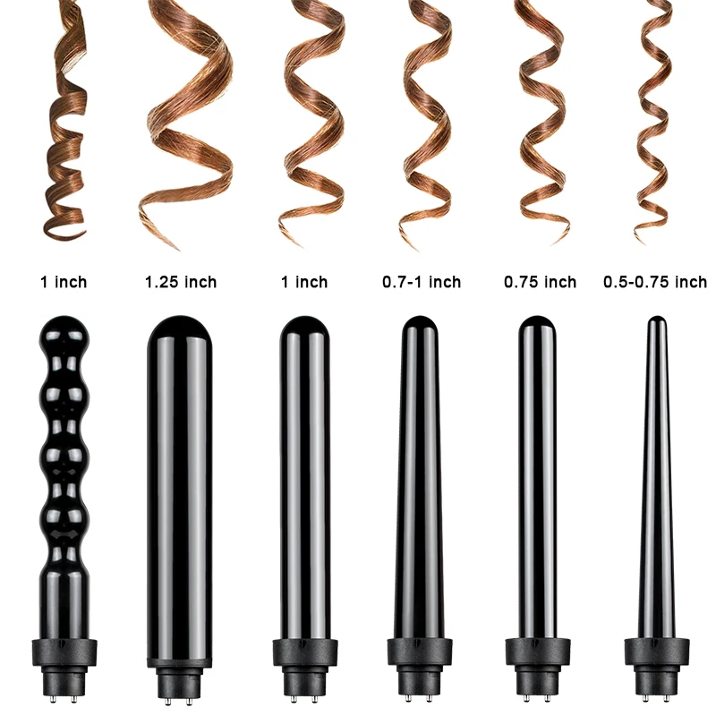 
Multifunctional hair styler electric interchangeable hair straightening brush 